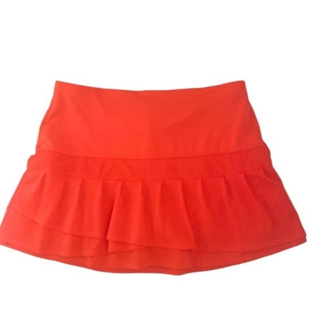 Lucky in Love Skort -M red , polyester spandex , W-14 , L -13